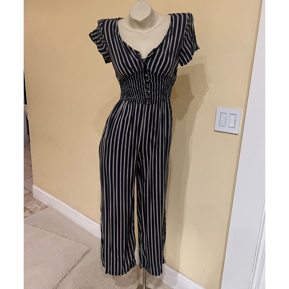 Pin stripe jumpsuit